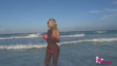 Ana Mancini - At the Beach in Cancun - ashemaletube.com