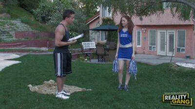 Cheerleader Auditions Meets A Cock Outside - Scarlett Fay - upornia.com