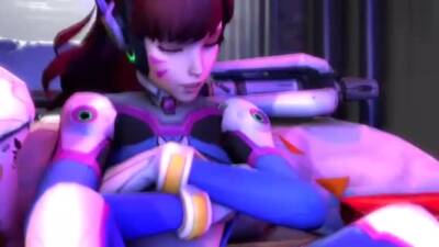 BlowJob - Mercy gives D.VA a blowjob while they game - ashemaletube.com