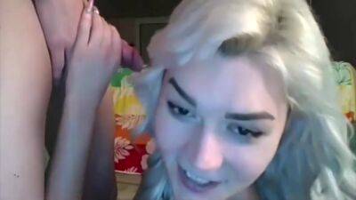 BlowJob - Blond Ts Gives A Hot Blowjob And Gets Hot Jizz On Her Face - upornia.com