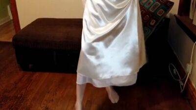 Liquid Satin Wedding Skirt & Silky Petticoat - shemalez.com